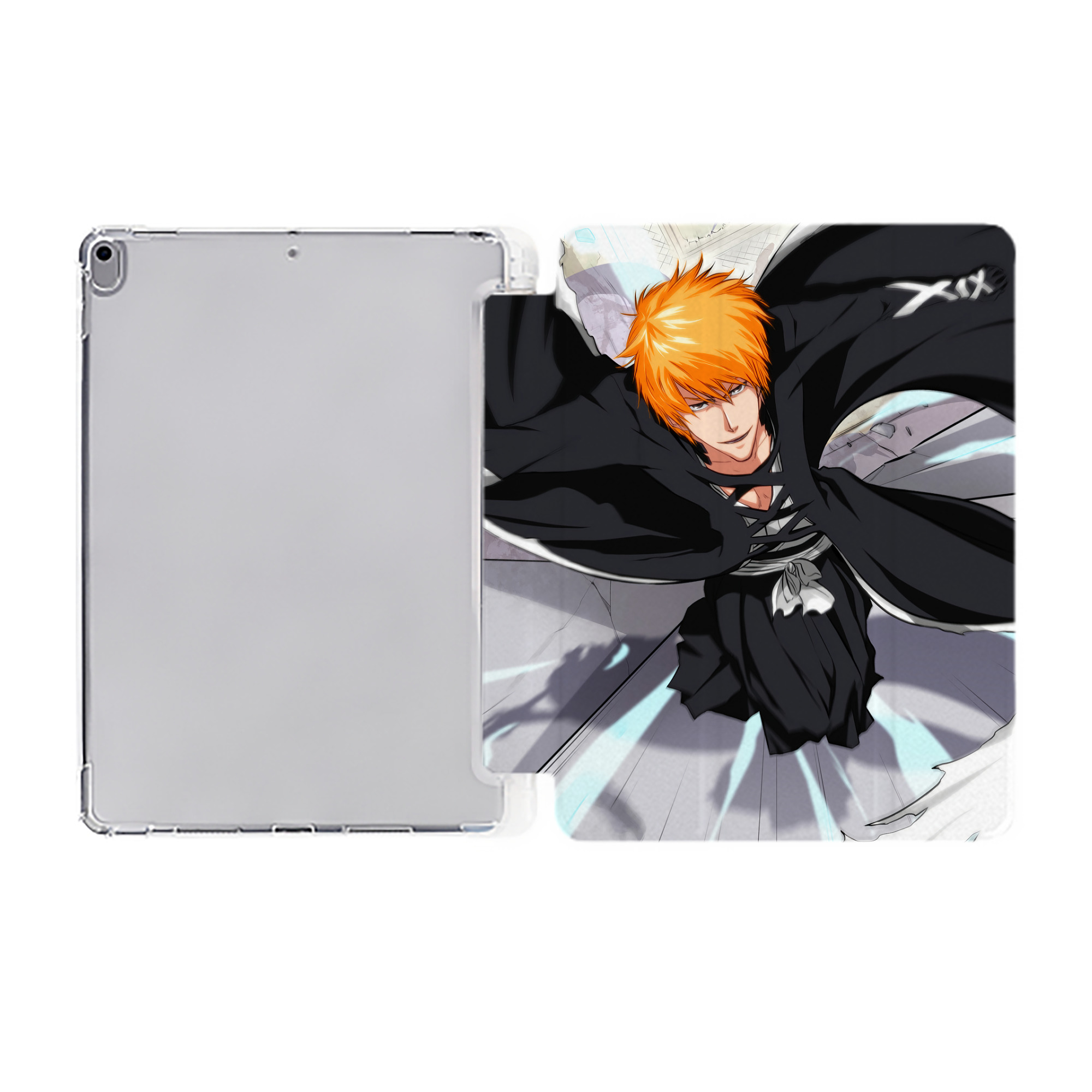 （画像用） ブリーチ BLEACH IPad ケース ペン収納付き 三つ折りスタンド PUレザー×シリコン 対応機種9.5/10.5/10.9インチ